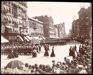 Police Marching in a New York City Police Parade, New York, 1898